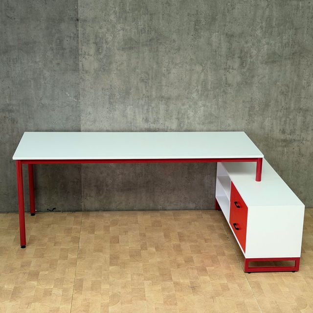 Bàn làm việc gác tủ hệ OMA dài 190cm gỗ cao su  - HBOM018