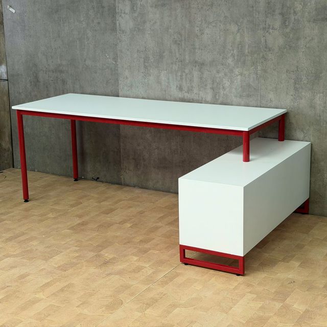 Bàn làm việc gác tủ hệ OMA dài 190cm gỗ cao su  - HBOM018