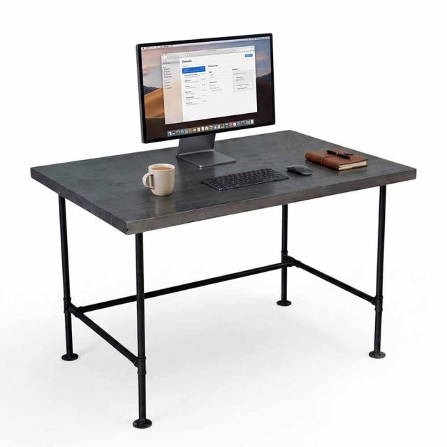 Bàn làm việc gỗ thông chân sắt ống nước tiện ren 120x80cm - HBON015
