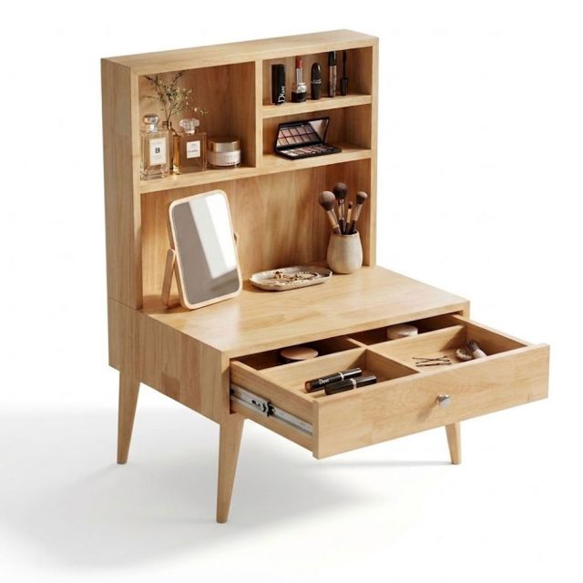 Bàn trang điểm ngồi bệt gỗ cao su - BTD68089