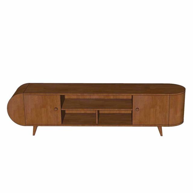 Kệ tivi phòng khách 180x35x45cm gỗ cao su KTV68146