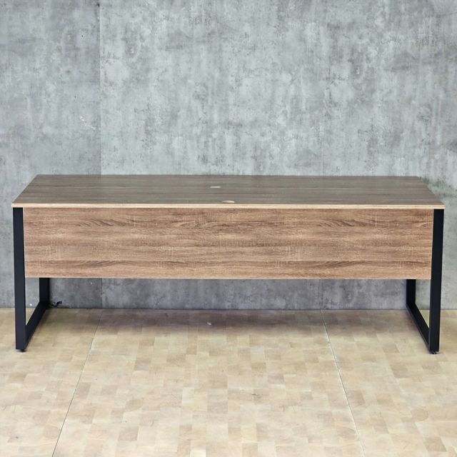 Bàn giám đốc 210x81cm gỗ plywood chân sắt BGD68091