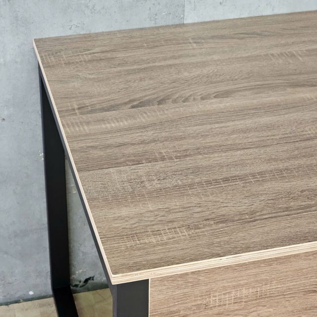 Bàn giám đốc 210x81cm gỗ plywood chân sắt BGD68091