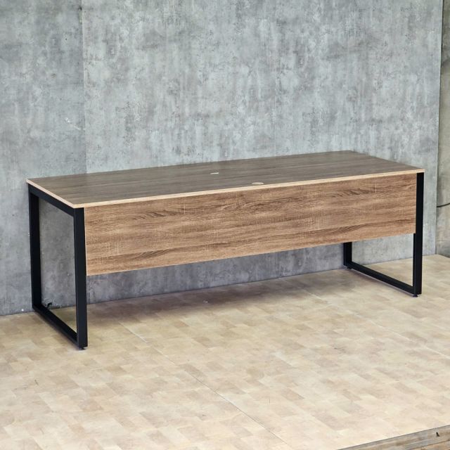 Bàn giám đốc 210x81cm gỗ plywood chân sắt BGD68091