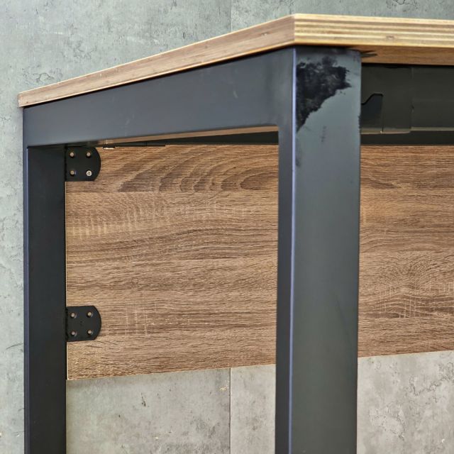 Bàn giám đốc 210x81cm gỗ plywood chân sắt BGD68091