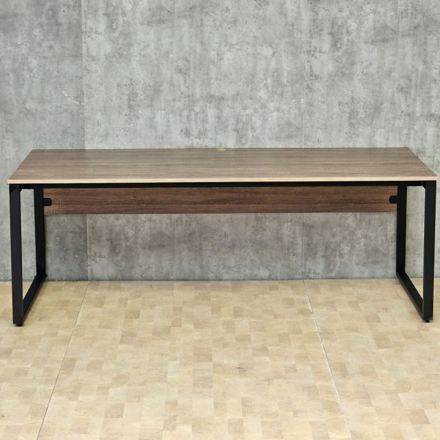 Bàn giám đốc 210x81cm gỗ plywood chân sắt BGD68091