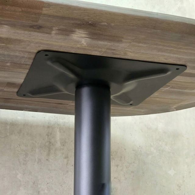 Bàn cafe hình Oval cho nhà hàng 120x60cm gỗ tràm 2 chân trụ CFD68188