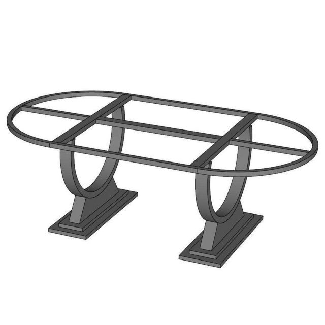 Chân bàn sắt 190x90cm sơn tĩnh điện CHB68131
