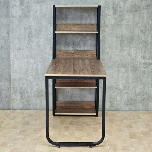 Bàn học UBAN kết hợp kệ sách 150x60x140cm gỗ plywood chân sắt FD68097