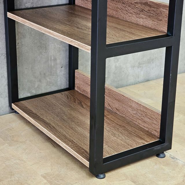 Bàn học UBAN kết hợp kệ sách 150x60x140cm gỗ plywood chân sắt FD68097