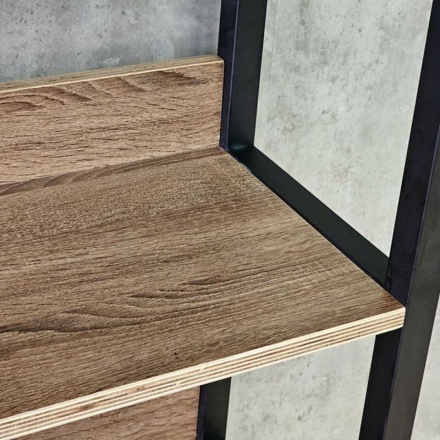 Bàn học UBAN kết hợp kệ sách 150x60x140cm gỗ plywood chân sắt FD68097