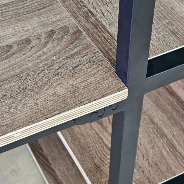 Bàn học UBAN kết hợp kệ sách 150x60x140cm gỗ plywood chân sắt FD68097