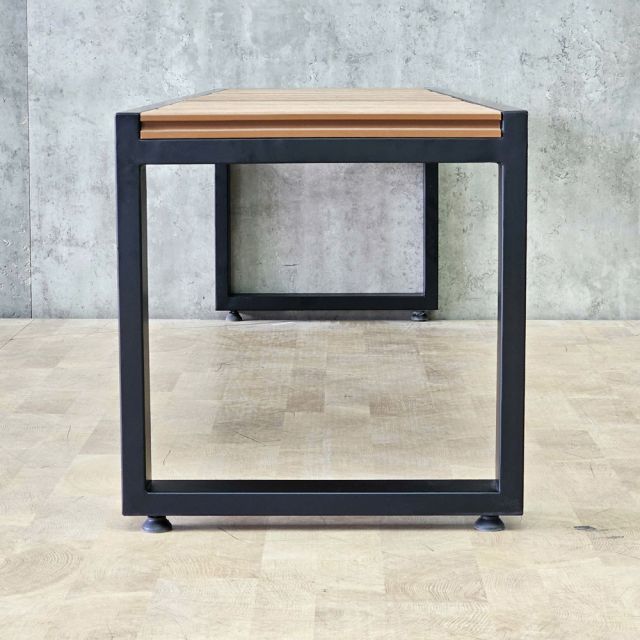 Ghế băng dài 140x40x45cm gỗ nhựa chân sắt GBD088