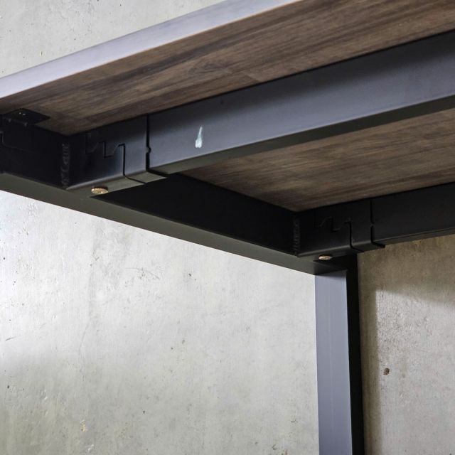 Bàn làm việc 200x60cm gỗ cao su hệ Rectang lắp ráp - HBRT036