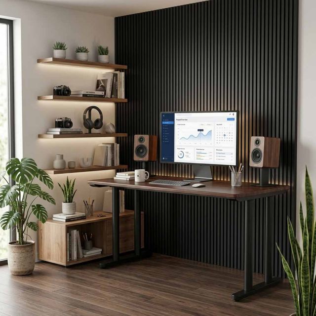 Bàn làm việc 160x70cm gỗ tràm hệ TIO HBTO042