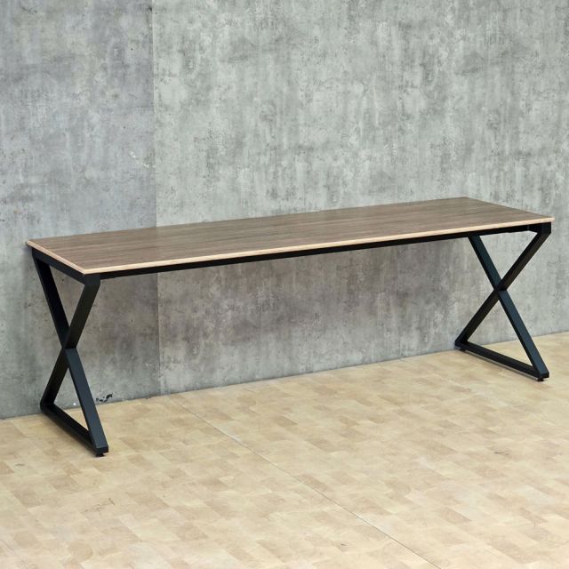 Bàn làm việc 220x70cm gỗ plywood chân sắt hệ XConcept - HBXC077