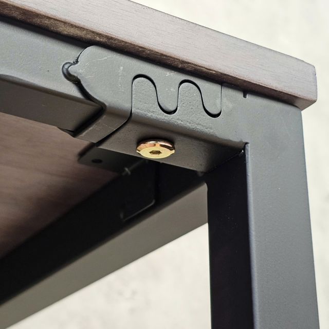 Bàn mini 70x50x75cm gỗ cao su chân sắt lắp ráp IDE68015