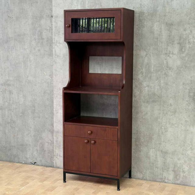 Tủ bếp đa năng 60x40x170cm gỗ cao su KB68095