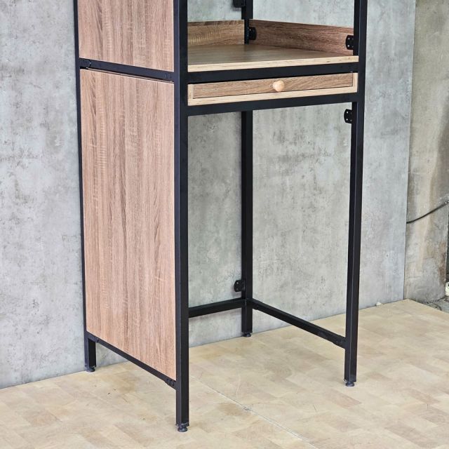 Kệ máy giặt 69x64x199cm gỗ plywood chân sắt KMG68040