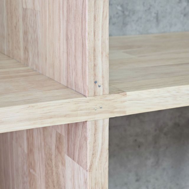 Kệ sách 91x40x180cm gỗ cao su cửa lưới mây KS68378