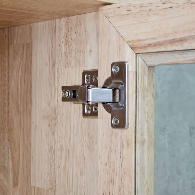 Kệ sách 182x30x180cm gỗ cao su cửa lưới mây KS68380