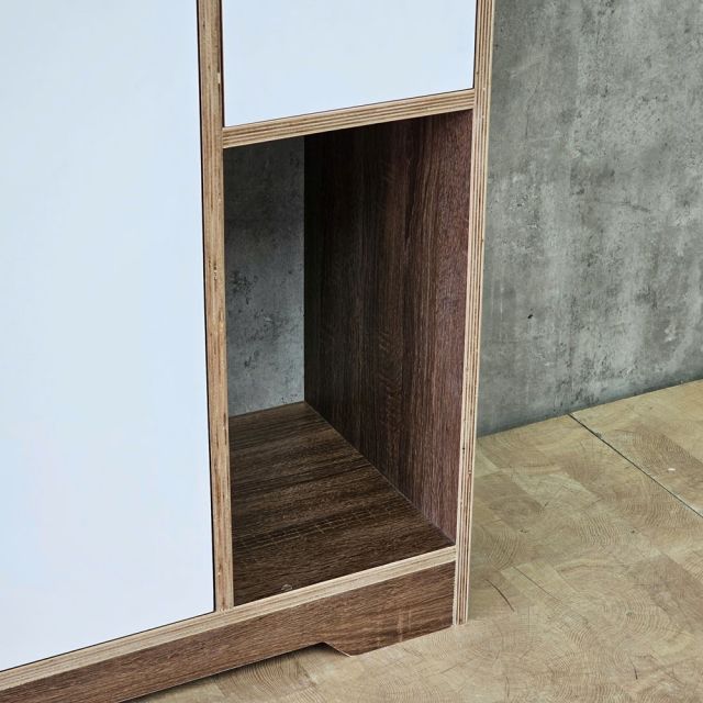 Kệ trưng bày 80x35x180cm gỗ plywood khung sắt KTT68116