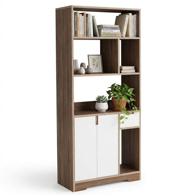Kệ trưng bày 80x35x180cm gỗ plywood khung sắt KTT68116