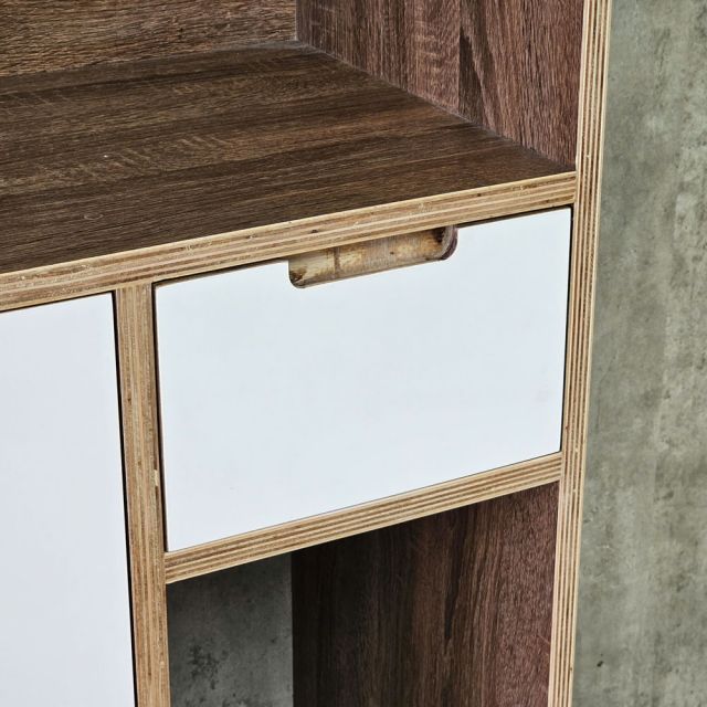 Kệ trưng bày 80x35x180cm gỗ plywood khung sắt KTT68116