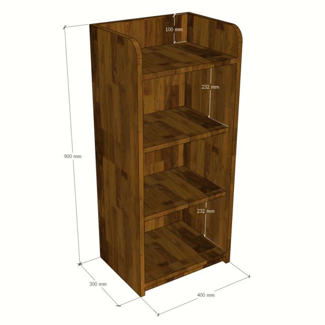 Tủ lưu trữ FYNN 40x30x90cm gỗ cao su KTT68118