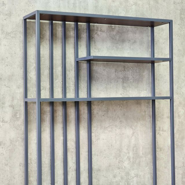 Kệ để tivi 100x27x209cm gỗ cao su khung sắt KTV68147