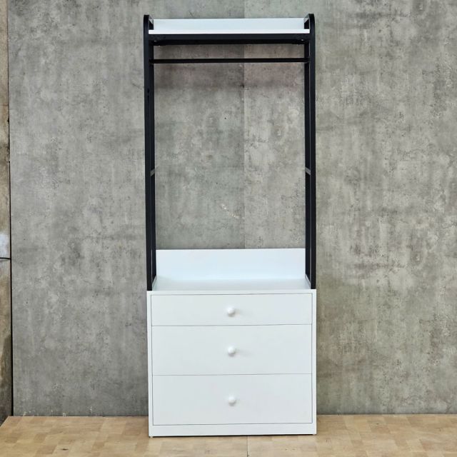 Kệ tủ quần áo có khóa thẻ từ 80x40x200cm gỗ cao su khung sắt TQA68112