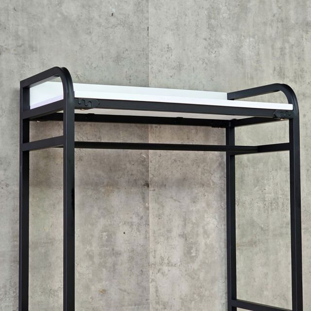 Kệ tủ quần áo có khóa thẻ từ 80x40x200cm gỗ cao su khung sắt TQA68112