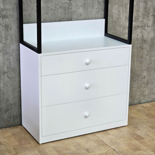 Kệ tủ quần áo có khóa thẻ từ 80x40x200cm gỗ cao su khung sắt TQA68112