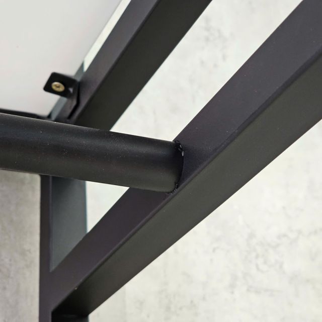 Tủ kệ treo quần áo 120x40x200cm gỗ cao su khung sắt TQA68114