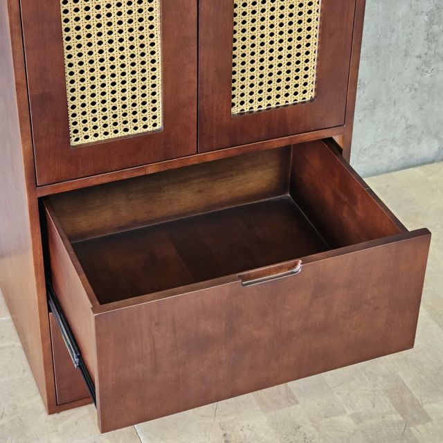 Tủ treo quần áo 60x55x150cm gỗ cao su TQA68116