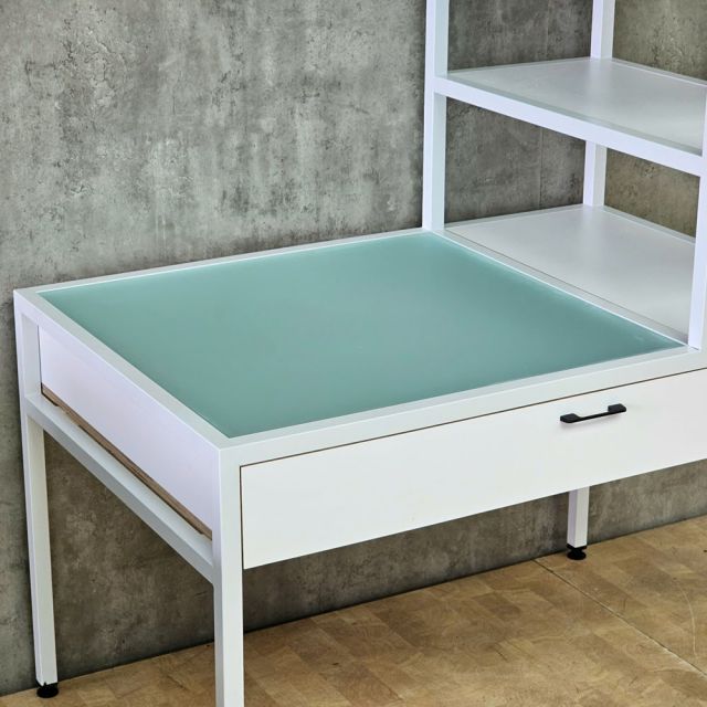 Bàn thao tác 120x80x135cm gỗ plywood chân sắt WSTB008