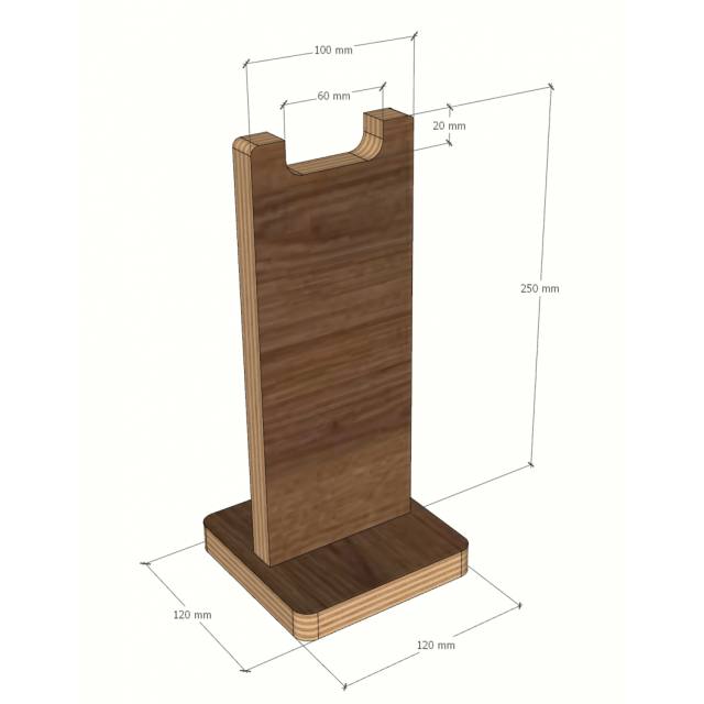 Giá treo tai nghe gỗ plywood GTTN002