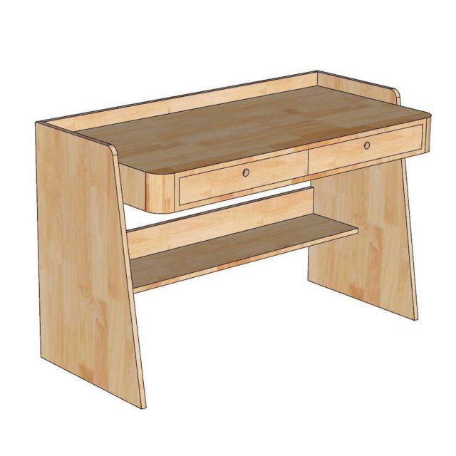 Bàn làm việc 123x54x80cm gỗ cao su BD68201