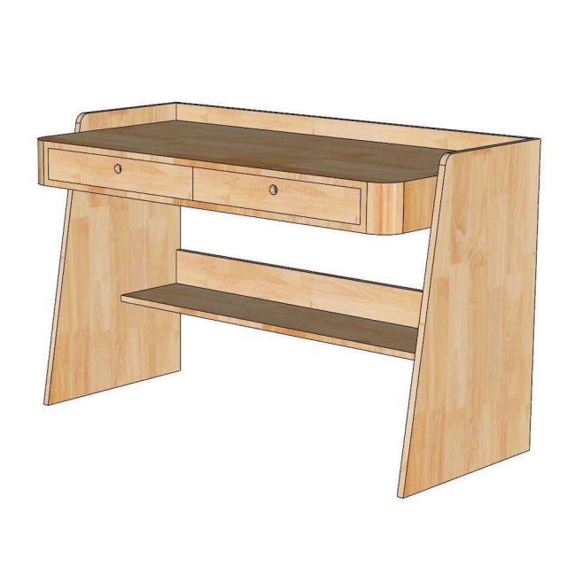 Bàn làm việc 123x54x80cm gỗ cao su BD68201