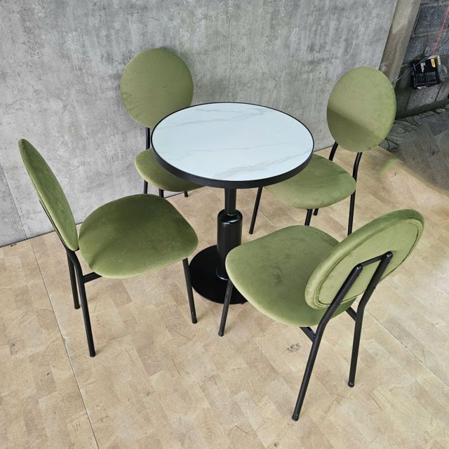 Combo bàn ghế cafe chân sắt sơn tĩnh điện CBCF370
