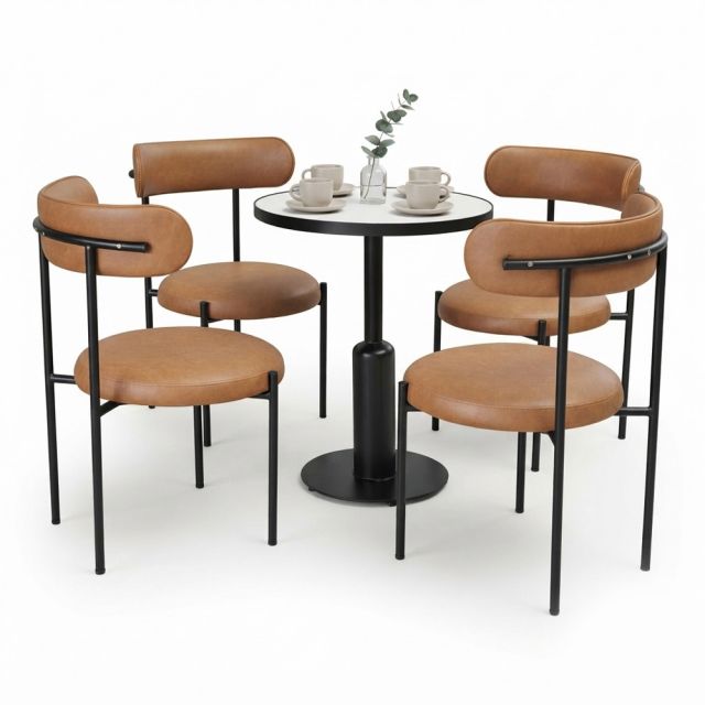 Combo bàn ghế cafe chân sắt sơn tĩnh điện CBCF371