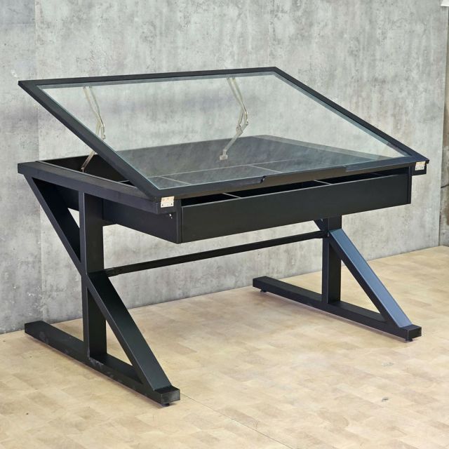 Bàn kiến trúc 130x100cm gỗ cao su chân chữ Z lắp ráp DD68017