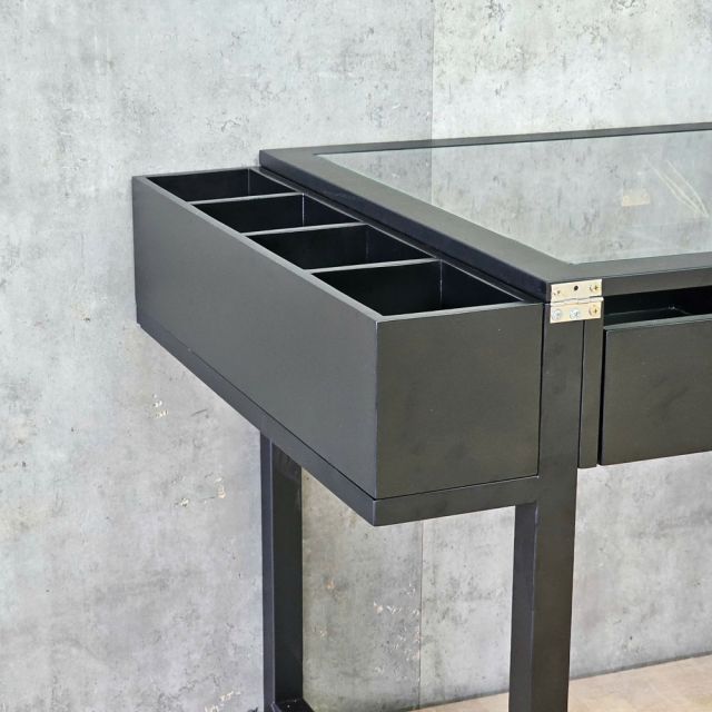 Bàn kiến trúc có hộp điện 180x70cm gỗ cao su chân chữ Z lắp ráp DD68018