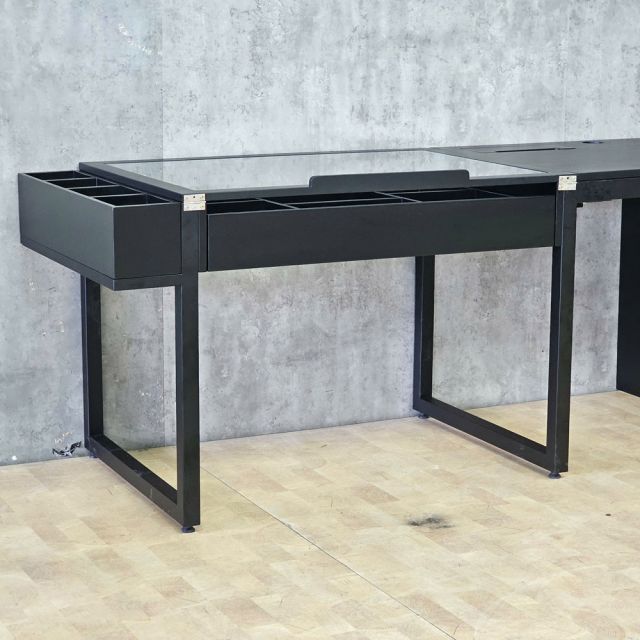 Bàn kiến trúc có hộp điện 180x70cm gỗ cao su chân chữ Z lắp ráp DD68018