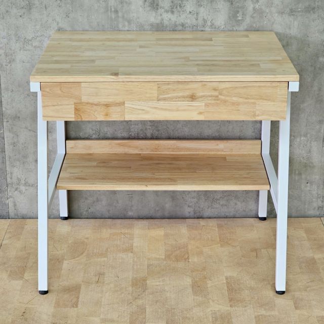 Bàn làm việc QUYLL 80x60x75cm gỗ cao su chân sắt FD68101