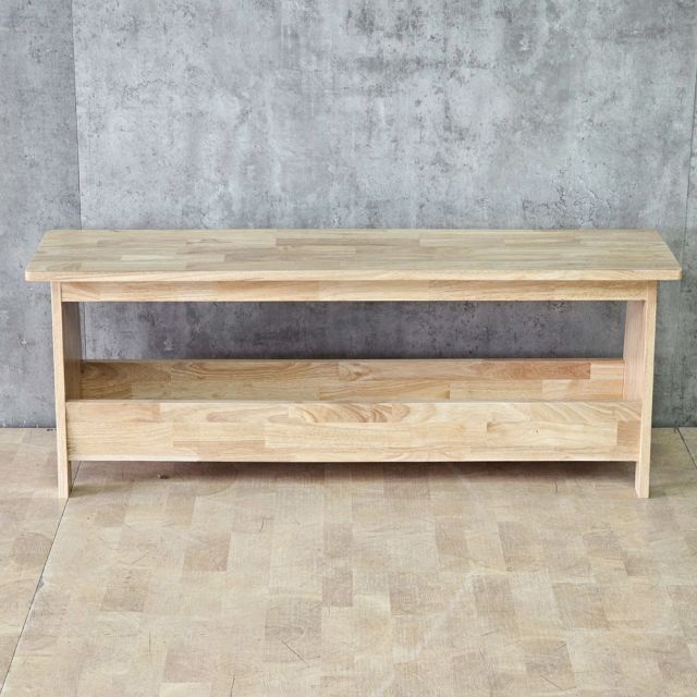 Ghế băng dài kết hợp giá để sách 120x28x45cm gỗ cao su GBD022