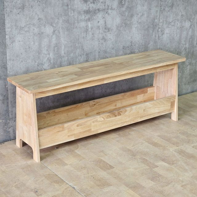 Ghế băng dài kết hợp giá để sách 120x28x45cm gỗ cao su GBD022