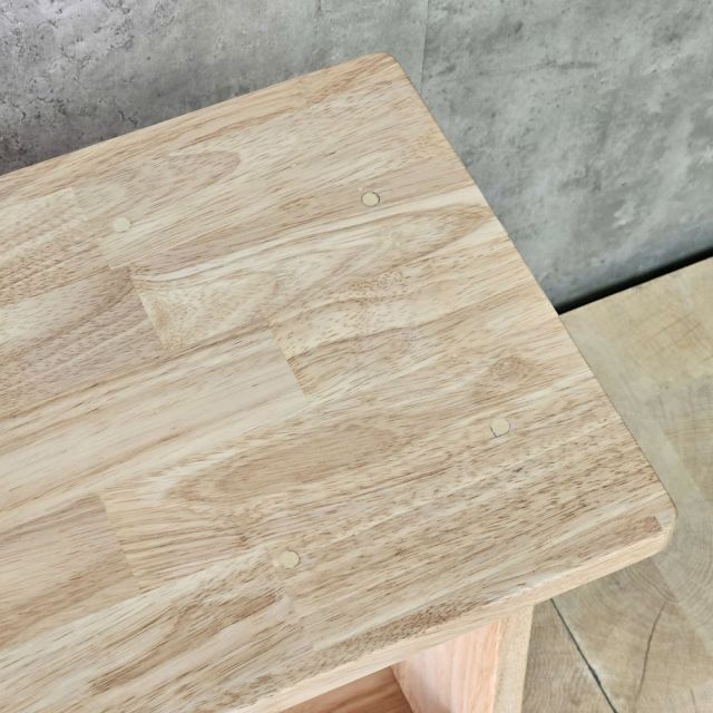 Ghế băng dài kết hợp giá để sách 120x28x45cm gỗ cao su GBD022