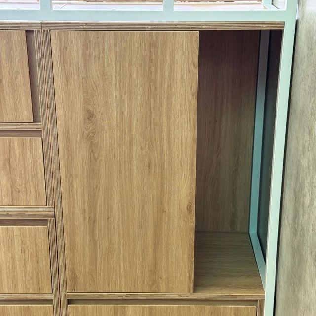 Giường tầng 250x222x180cm gỗ plywood khung sắt lắp ráp GT031