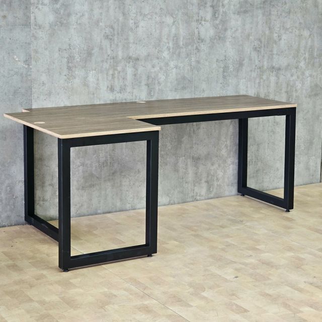 Bàn góc L 190x100cm gỗ plywood chân hệ Rectang HBRT152